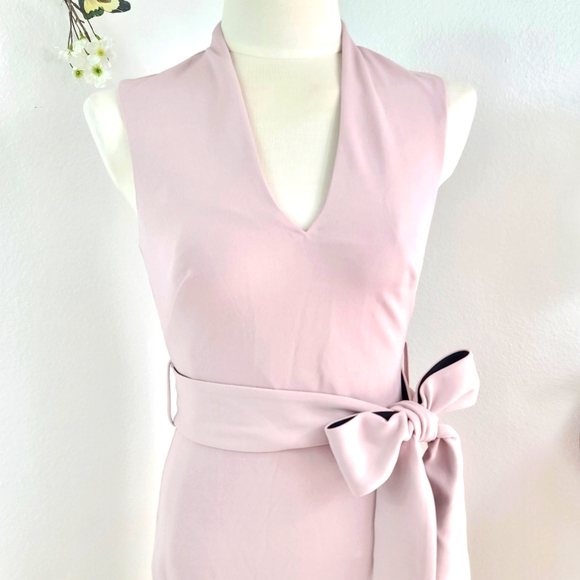 NWT BADGLEY MISCHKA BELLE KAYLA DRESS DUSTY LAVENDER WOMENS SIZE 0 - Picture 8 of 14